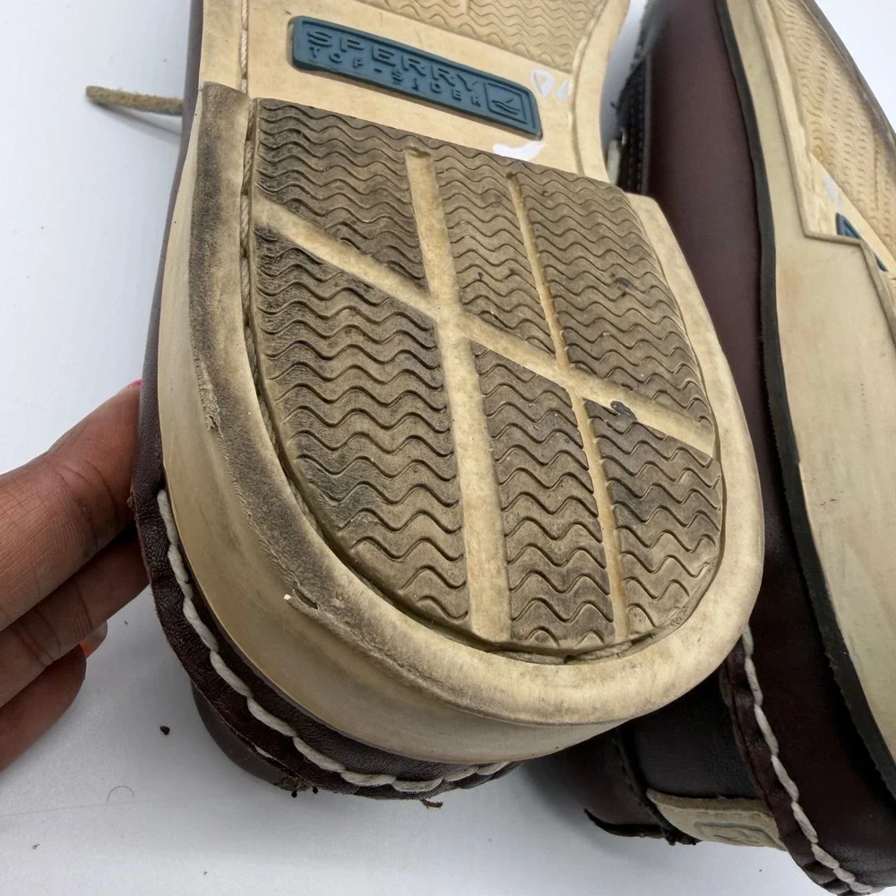 Sperry Top-Sider Mens Authentic Original Boat Shoes Brown Leather 9.5 M 0786707